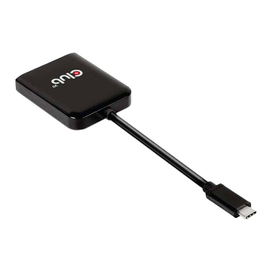(image for) Club 3D USB 3.2 Gen2 Type-C (DP Alt-Mode) to DisplayPort Dual Monitor Adapter